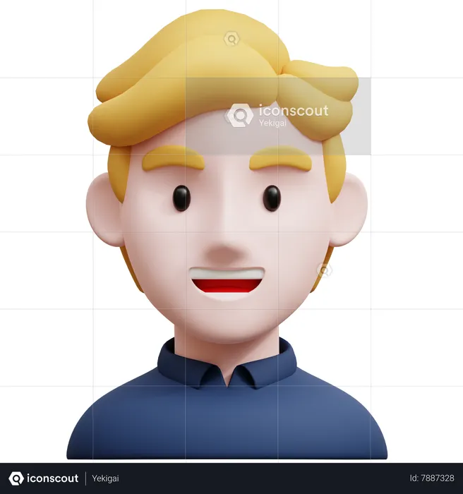 American White Guy  3D Icon