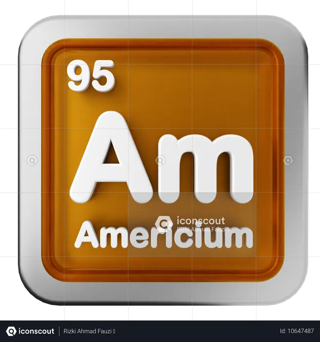 Americium-Periodensystem  3D Icon