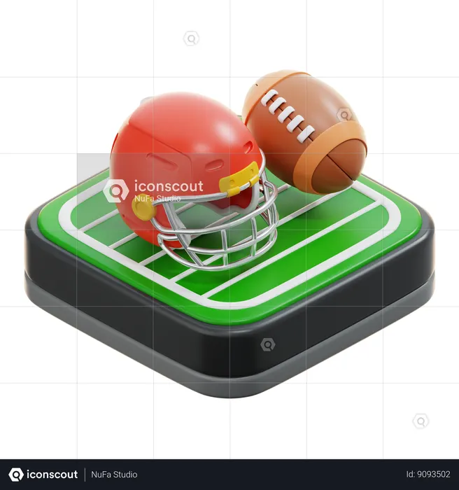 Amerikanischer Fußball  3D Icon