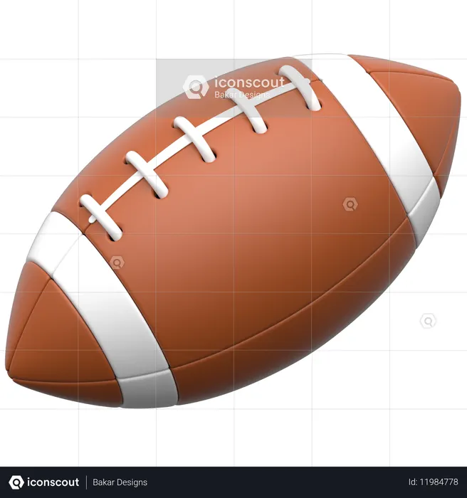 Amerikanischer Fußball  3D Icon