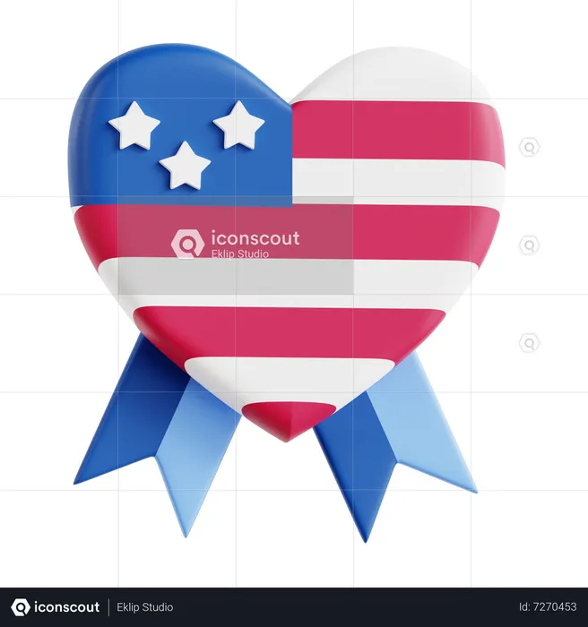 Amerikanischer Unabhängigkeitstag  3D Icon