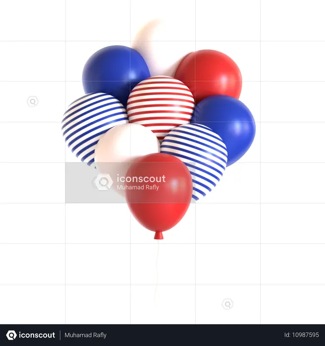 Ballons d'amérique  3D Icon