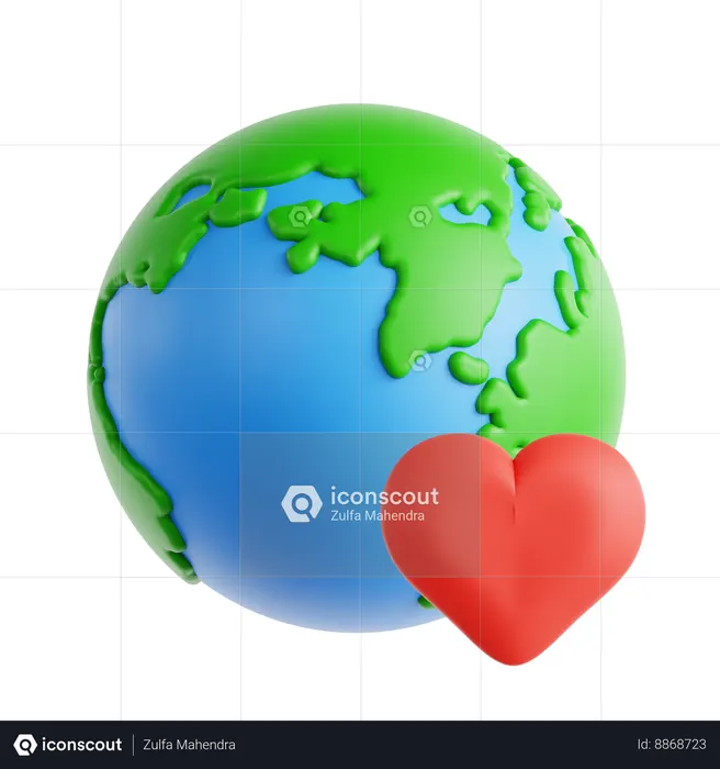 Amigable con la tierra  3D Icon