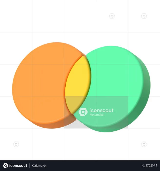 Diagrama de Venn  3D Icon