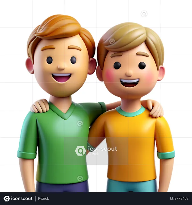 Amigos estudantes  3D Icon