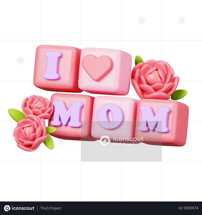 Amo a la mamá  3D Icon