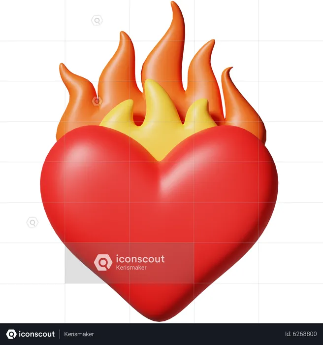 Amor ardiendo  3D Icon