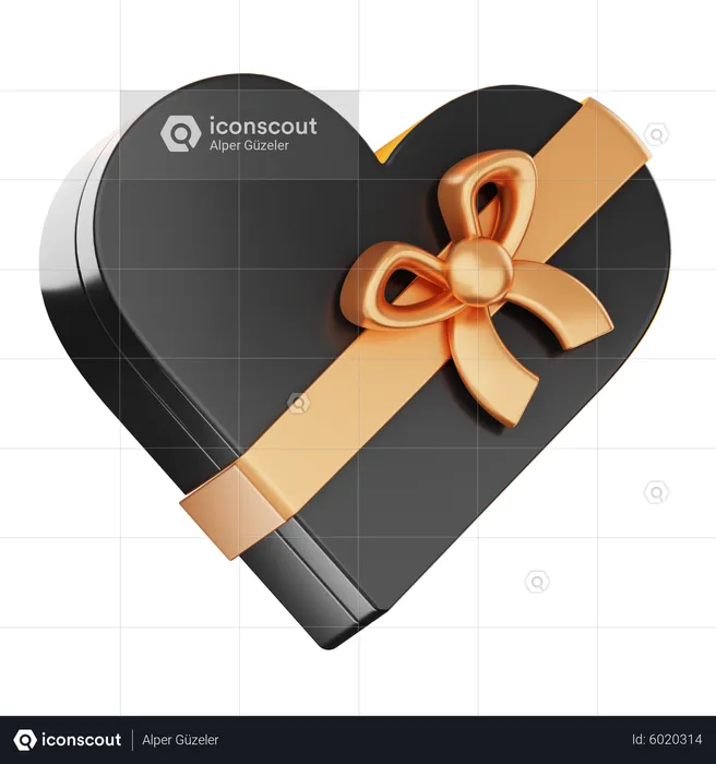 Caja de chocolates de amor  3D Icon