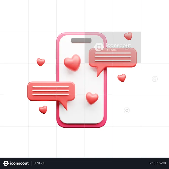 Amor bate-papo Emoji 3D Icon