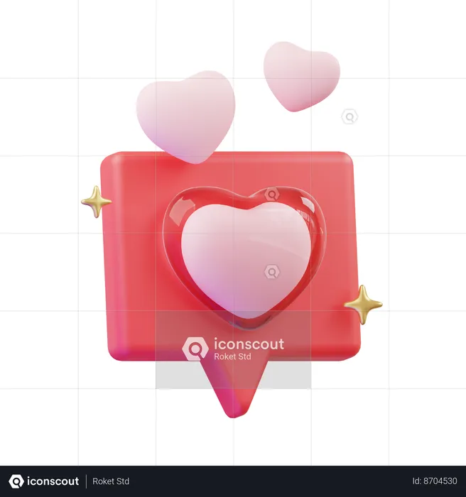 Amor bate-papo  3D Icon