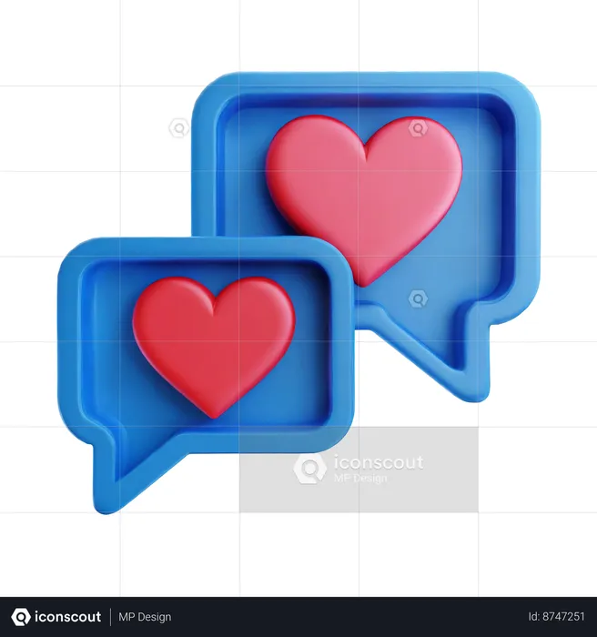 Amor bate-papo  3D Icon