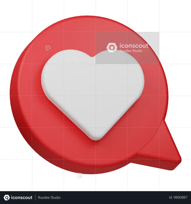 Amor bate-papo  3D Icon