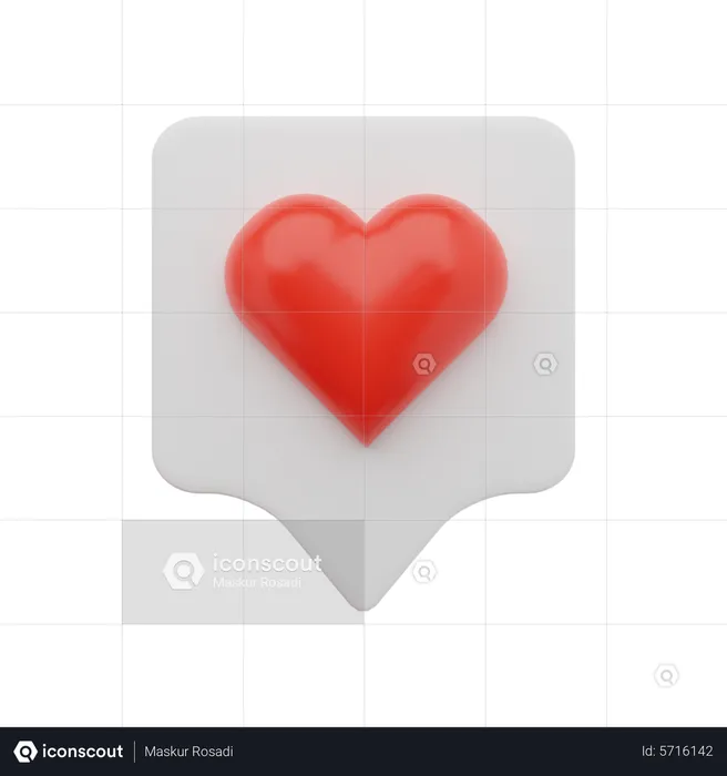 Amor bate-papo  3D Icon