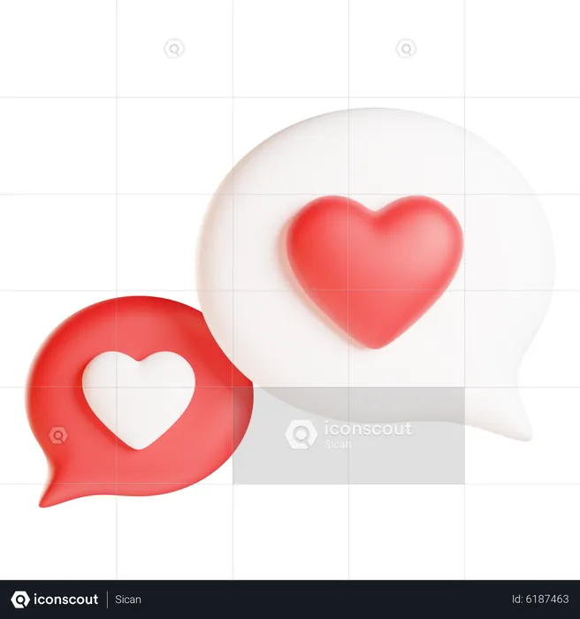 Amor bate-papo  3D Icon