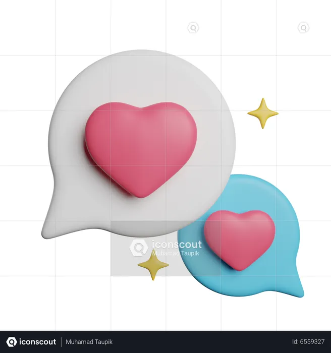 Amor bate-papo  3D Icon