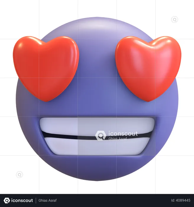 Emoji de amor  3D Illustration