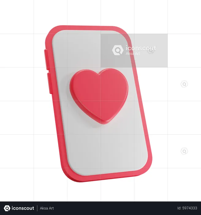 Amor en linea  3D Icon