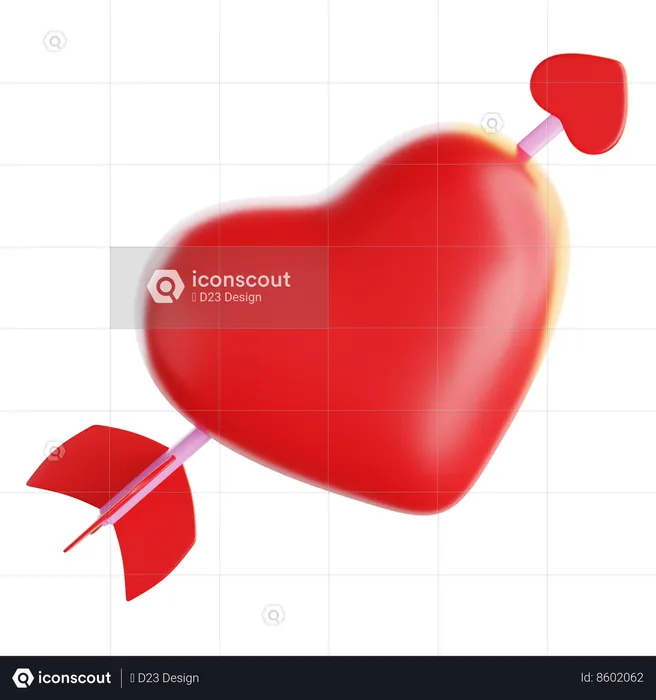 Flecha de amor  3D Icon