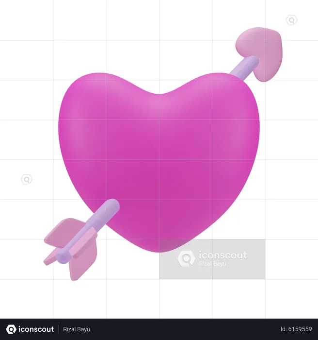 Flecha de amor  3D Icon