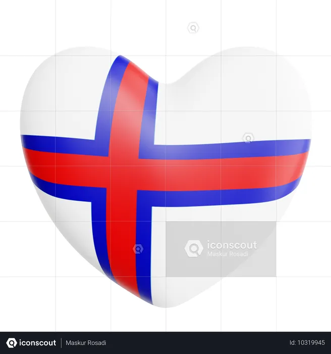 Amo ilhas faroe  3D Icon