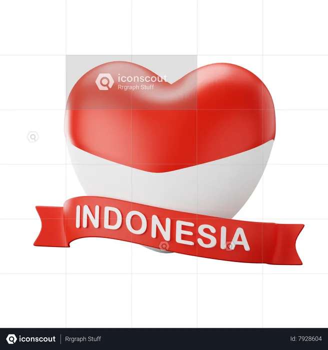 Amo Indonésia  3D Icon
