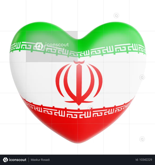 Amo a Irán  3D Icon