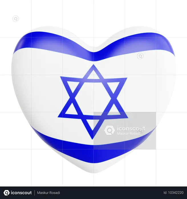 Amo a israel  3D Icon