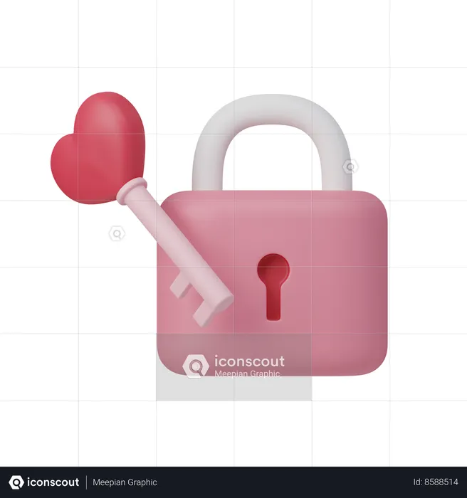 Bloqueio de amor  3D Icon