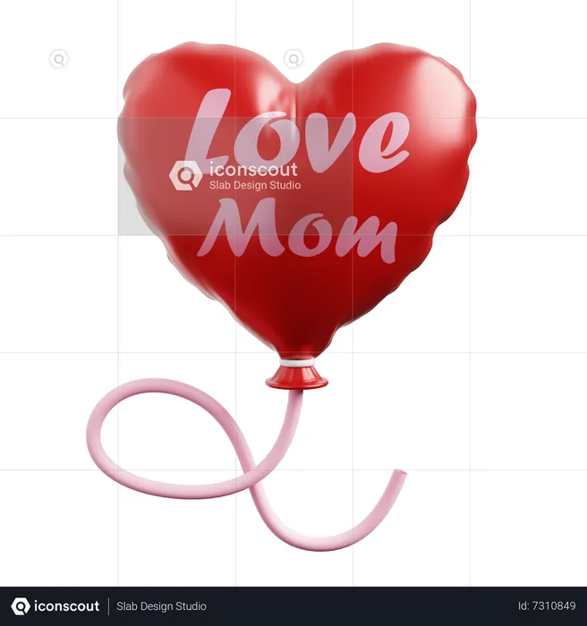 Amor mamá globo  3D Icon