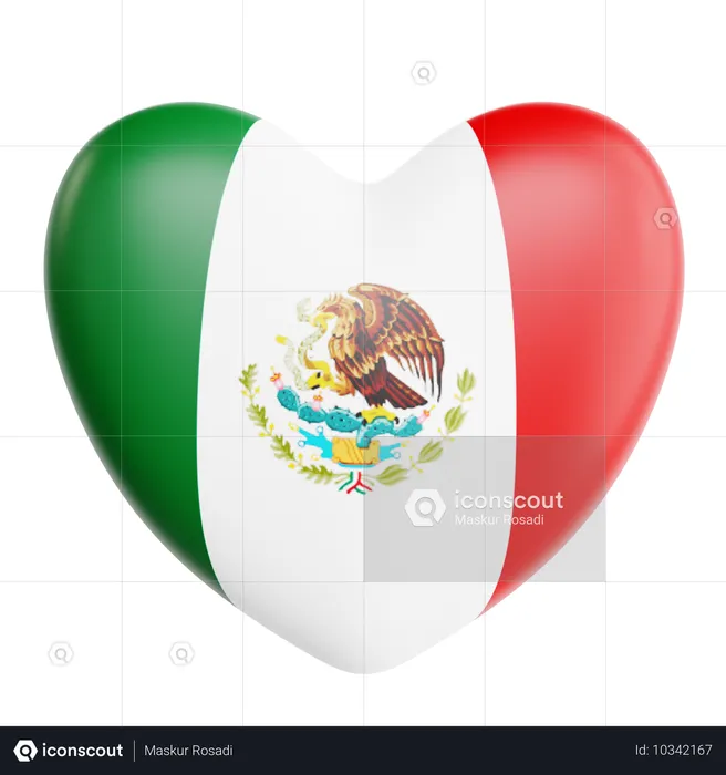 Amo o méxico  3D Icon