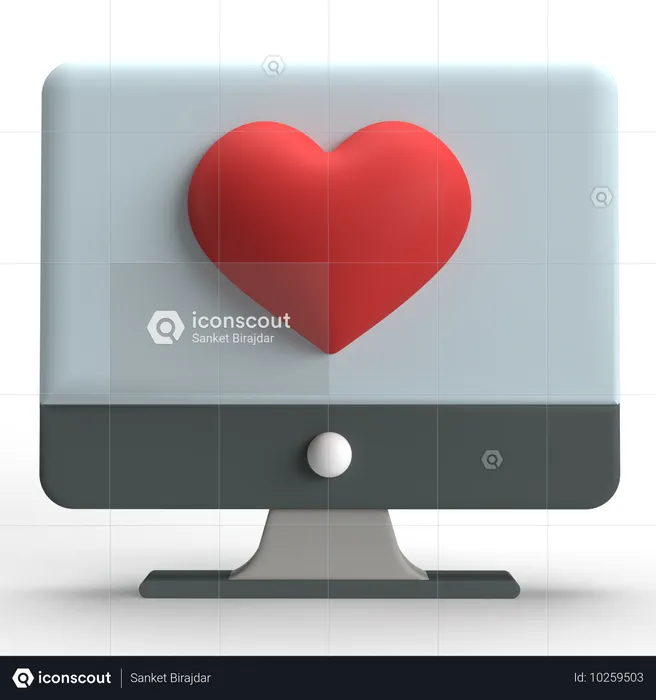 Amor por computador  3D Icon