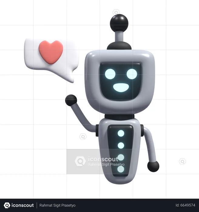 Robot de amor  3D Icon