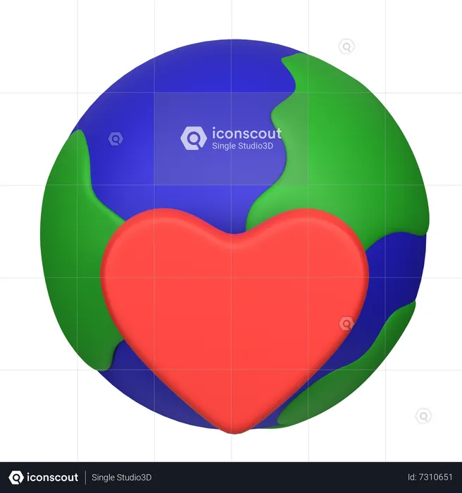 Amar la tierra  3D Icon