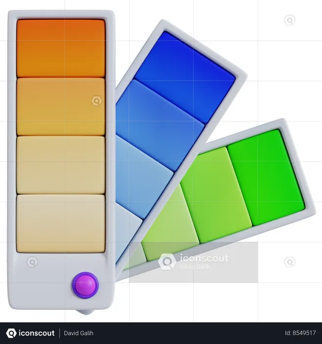 Amostras de cores gradientes  3D Icon