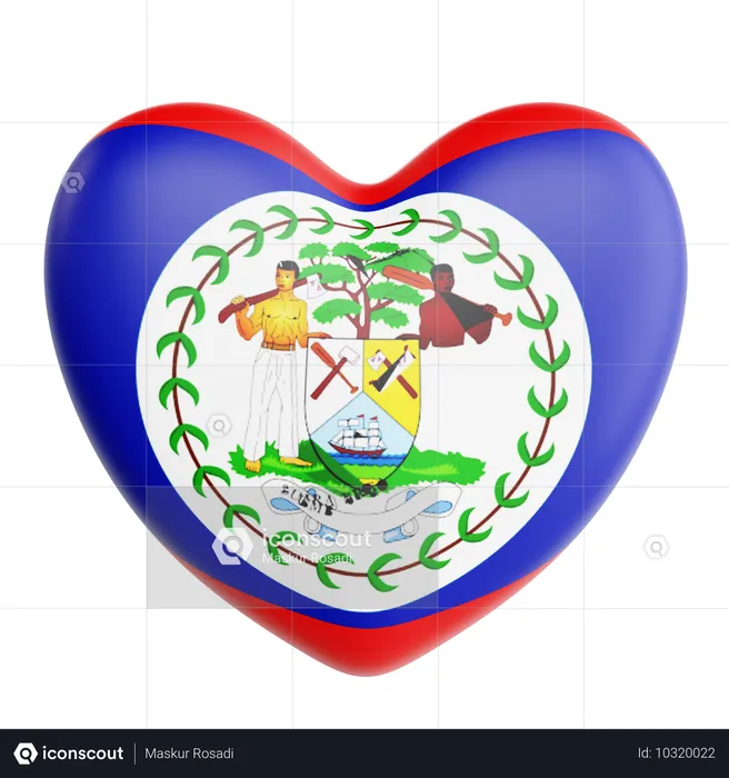 J'aime le Belize  3D Icon