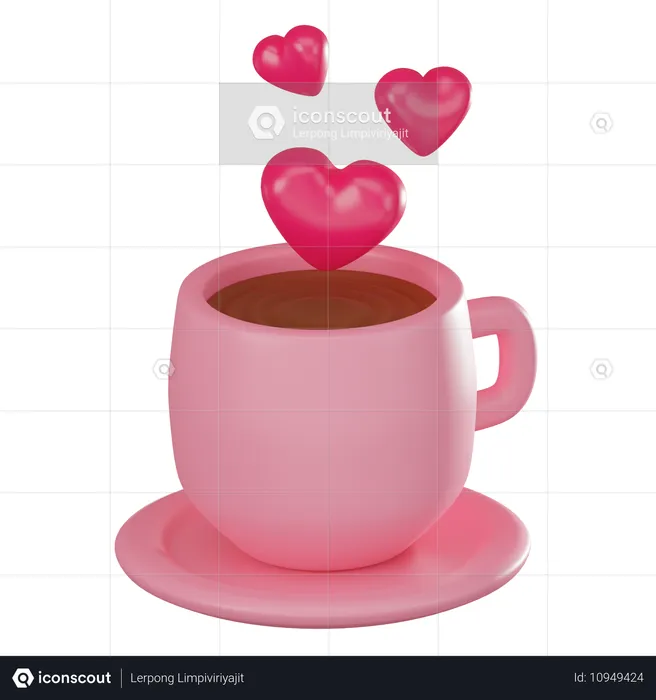 J'adore le café  3D Icon