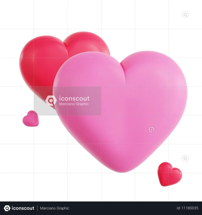 Coeur d'amour  3D Icon