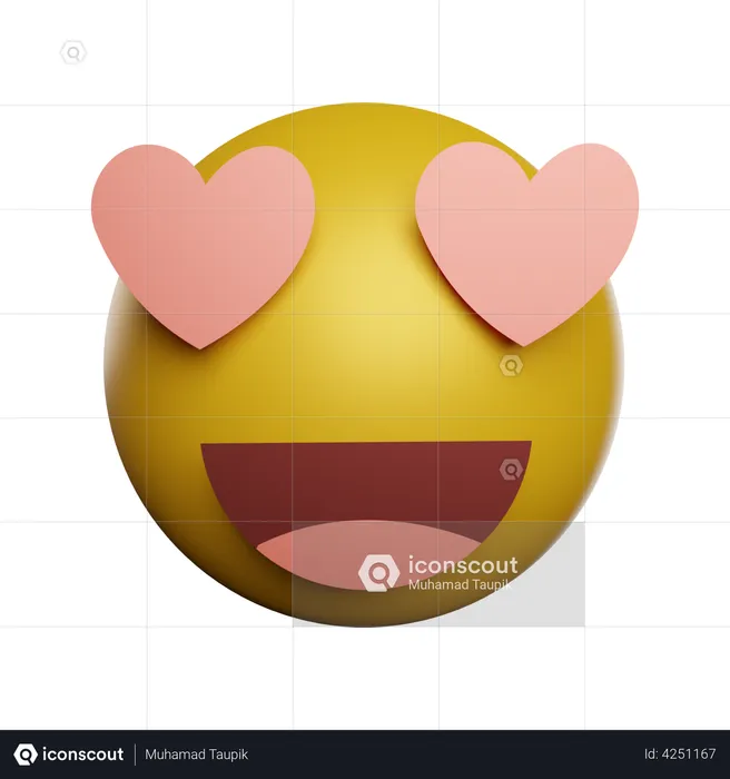 Amour Emoji  3D Illustration