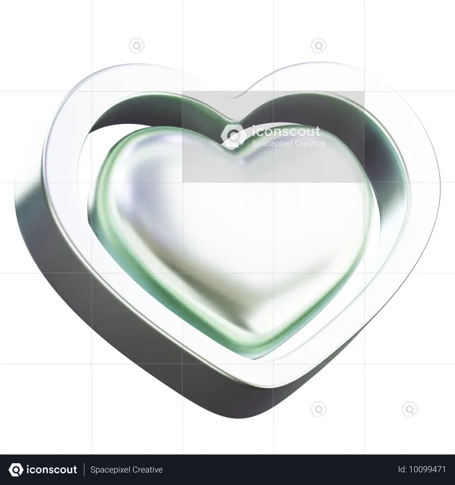 Forme abstraite d'amour  3D Icon