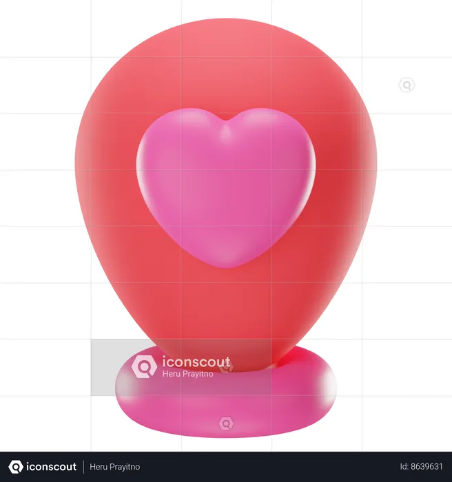 Emplacement d'amour  3D Icon