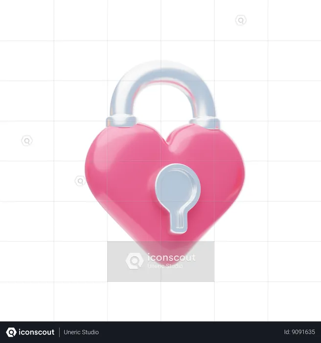 Serrure d'amour  3D Icon