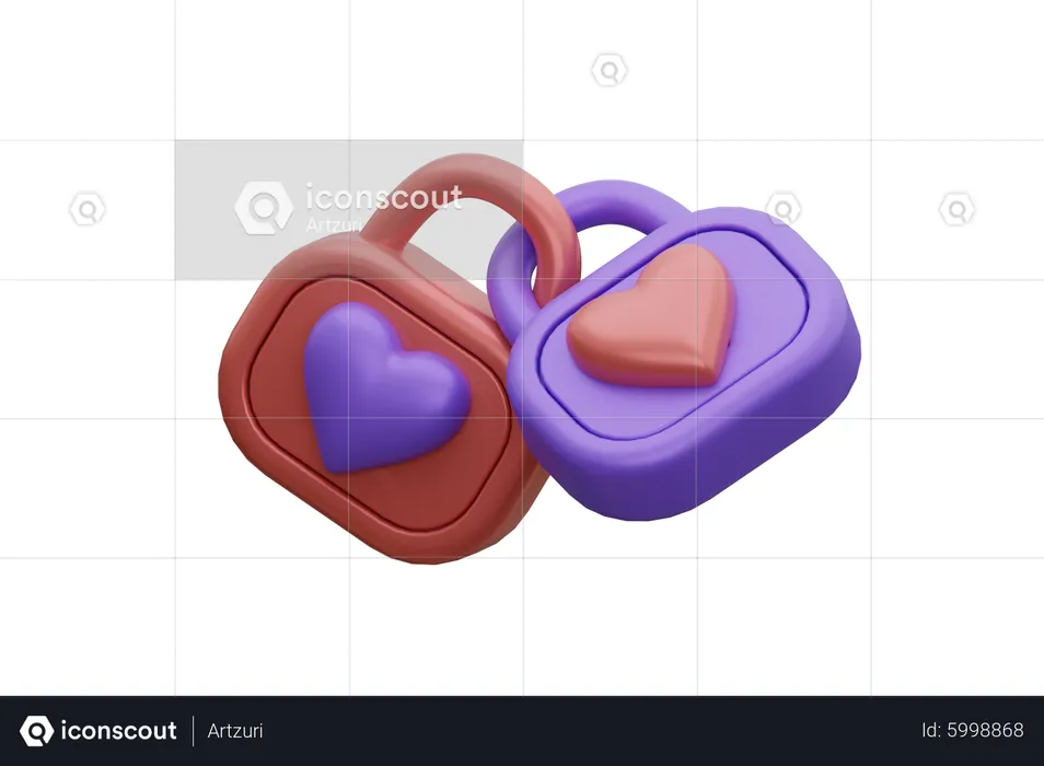 Serrure d'amour  3D Icon