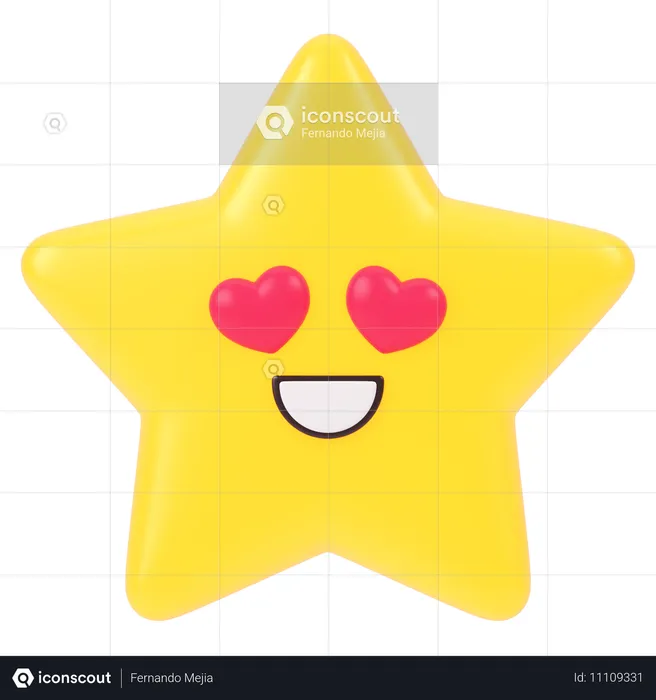 Étoile d'amour Emoji 3D Icon