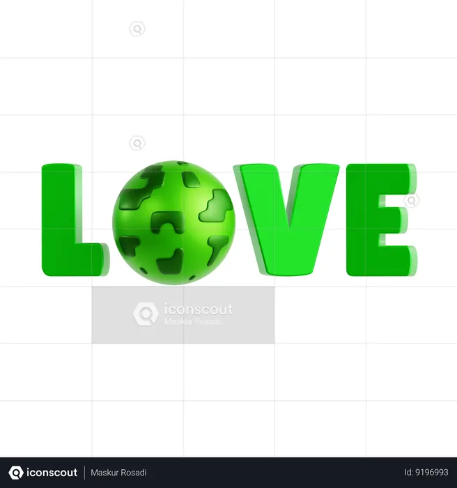 Aimer la terre  3D Icon