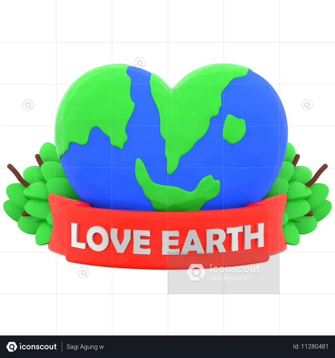 Aimer la terre  3D Icon