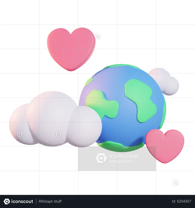 Aimer la terre  3D Icon