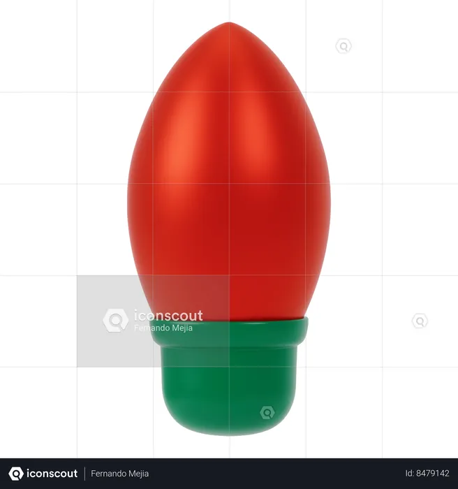 Ampoule de Noël  3D Icon