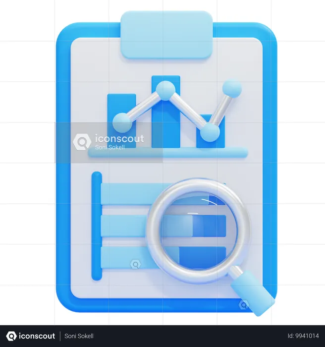 Analisar negócios  3D Icon