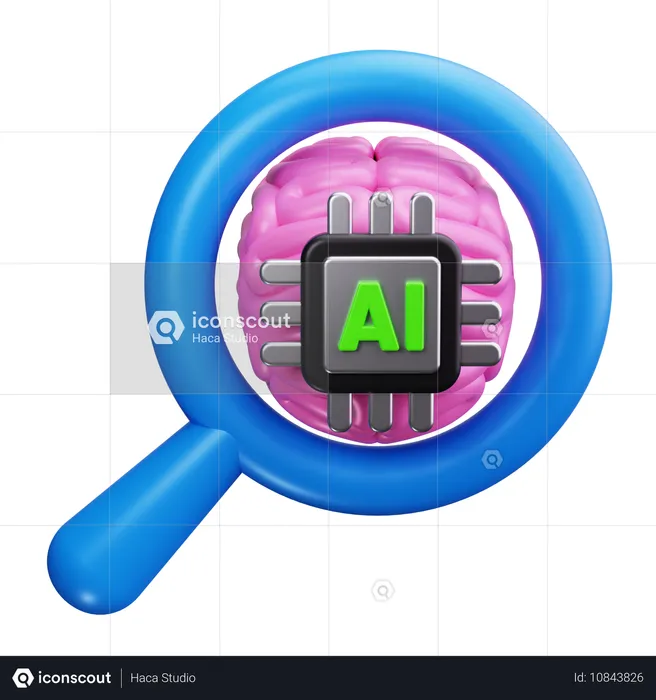 Análise de IA  3D Icon