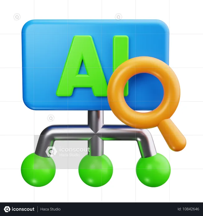 Análise de IA  3D Icon